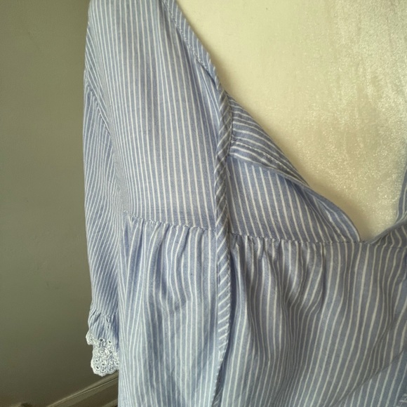 🌸Lord and Taylor cotton stripe blouse , top - Picture 4 of 6